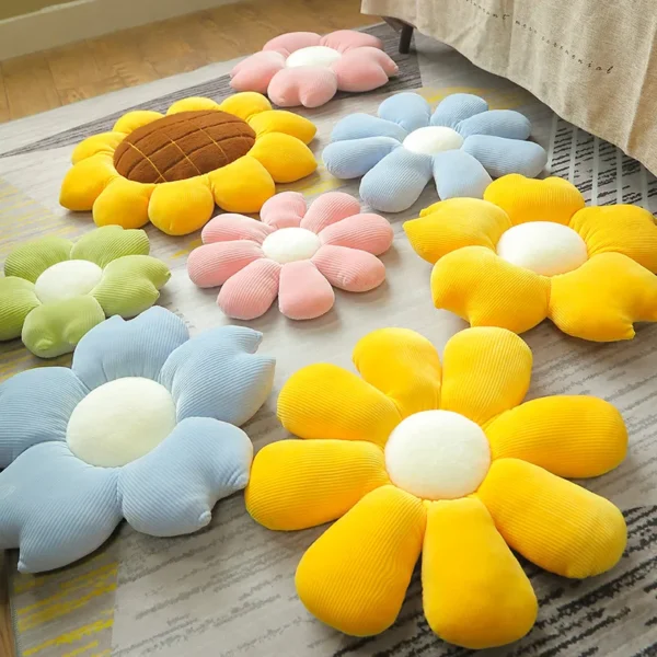 35/45cm Stuffed Six Petal Flower Cushion Girly Room Decor Sunflower Pillow Bay Window Pink Flower Sit Bedroom Seat Pillow - Image 6