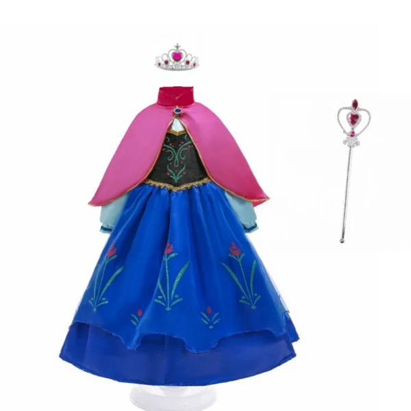 Princess Costume Girl Anna Dress 2 3 4 5 6 8 10 Years - Image 3