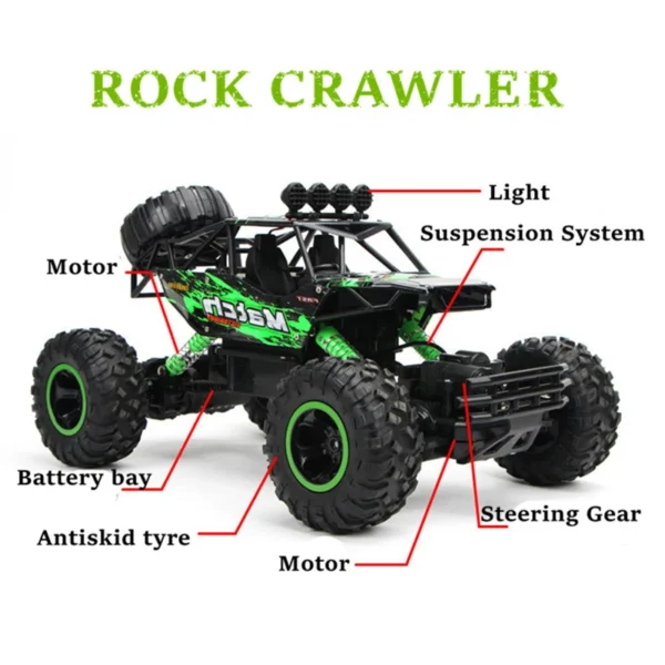 ZWN 1:12 / 1:16 4WD RC Car With Led Lights 2.4G Radio Remote Control Cars Buggy Off-Road Control Trucks Boys Toys for Children - Image 4
