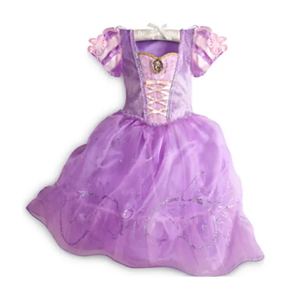 Little Girl Rapunzel Costume Party Fancy Princess Dress Christmas Cosplay Belle Sleeping Beauty Cinderella Carnival Disguise - Image 3