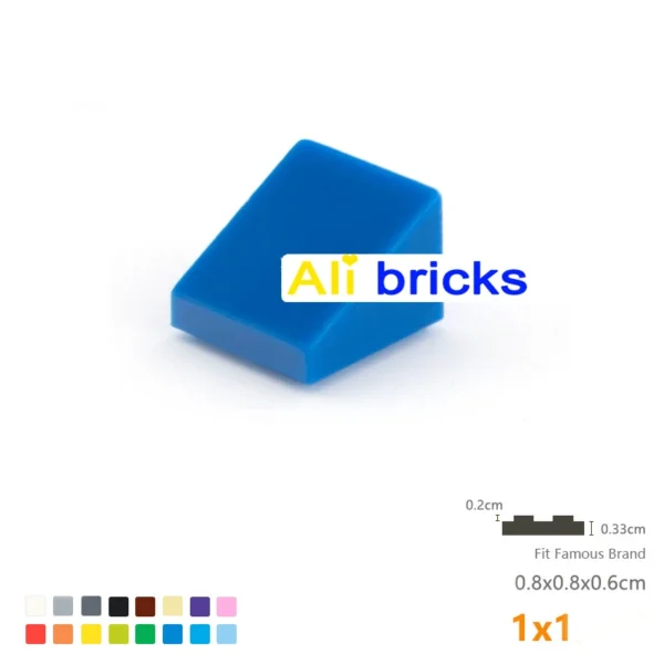 100pcs DIY Building Blocks Figure Smooth Bevel Bricks 1x1 Educational Creative Size Compatible With 54200 Toys for Children - Image 6