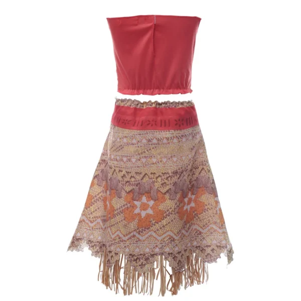 Disney Halloween Dress Up Party Moana Costume Little Girl Princess Fancy Clothes Children Vaiana Outfit for 2 3 5 6 8 10Y - Image 4