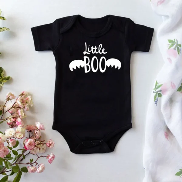 Summer Fashion Baby Halloween Costume One-piece Bodysuit Mommy and Daddy's Little Nightmare Print Baby Jumpsuit Clothes Outfits - Image 4