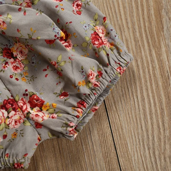 Summer Newborn Baby Girl Clothes Set Solid Color Short Sleeve Ruffle Romper Tops Flower Short Pants Headband 3Pcs Infant Outfits - Image 6