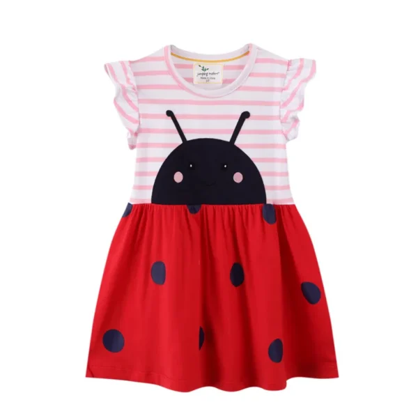 Jumping Meters New Arrival Girls Princess Dresses Cotton Stripe Children's Birthday Gift Toddler Costume Hot Selling Frocks - Image 4