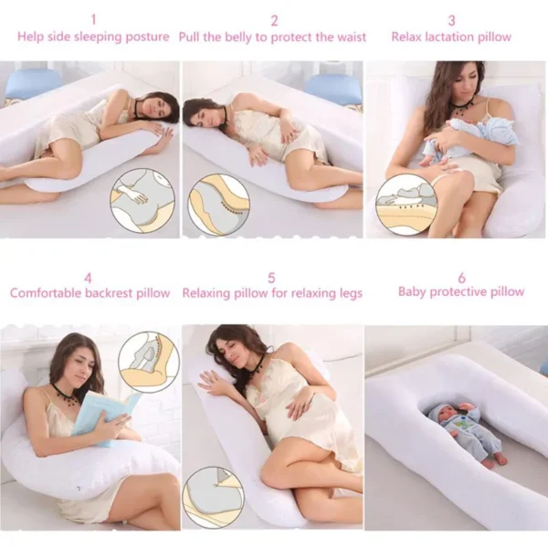PANGDUBE Pregnancy Pillow 130*70cm Sleeping Waist Pillow for Pregnant Women Nursing Pillow Breastfeeding Cushion for Women - Image 3
