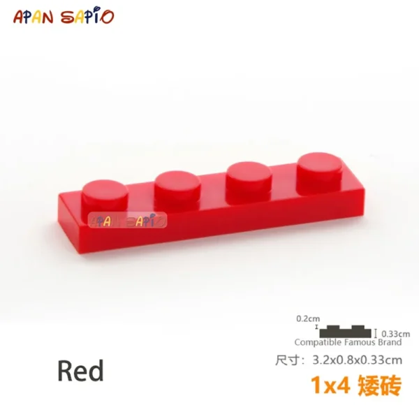 30pcs/lot DIY Blocks Building Bricks Thin 1X4 Educational Assemblage Construction Toys for Children Size Compatible With 3710 - Image 4