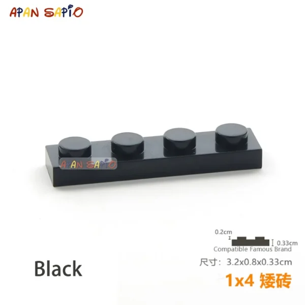 30pcs/lot DIY Blocks Building Bricks Thin 1X4 Educational Assemblage Construction Toys for Children Size Compatible With 3710 - Image 6