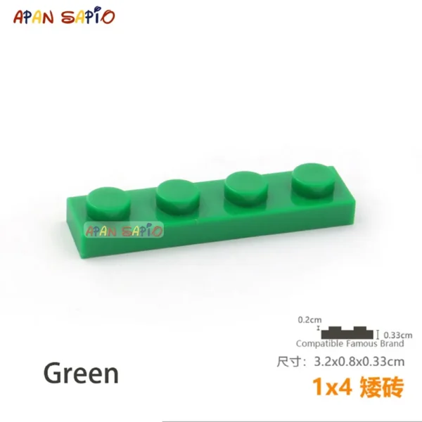 30pcs/lot DIY Blocks Building Bricks Thin 1X4 Educational Assemblage Construction Toys for Children Size Compatible With 3710 - Image 3