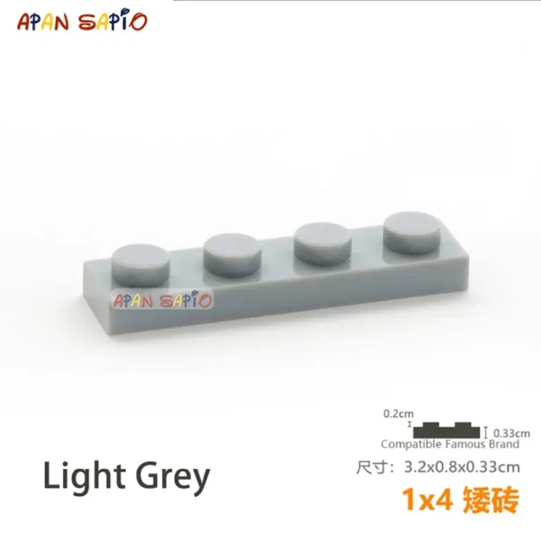 30pcs/lot DIY Blocks Building Bricks Thin 1X4 Educational Assemblage Construction Toys for Children Size Compatible With 3710 - Image 5