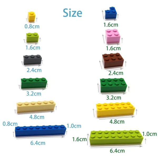 40pcs DIY Building Blocks Thick Figures Bricks 2x4 Dots Educational Creative Size Compatible With 3001 Plastic Toys for Children - Image 5