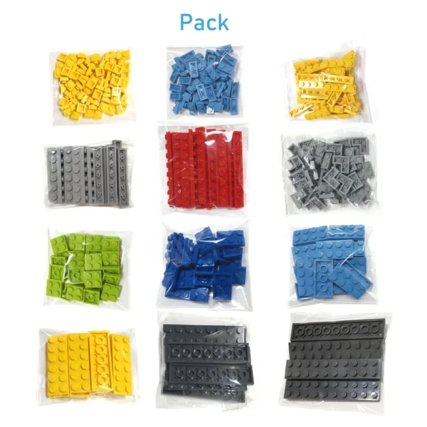 60pcs DIY Building Blocks Thin Figure Bricks 2x4 Dots Educational Creative Size Compatible With 3020 Plastic Toys for Children - Image 4