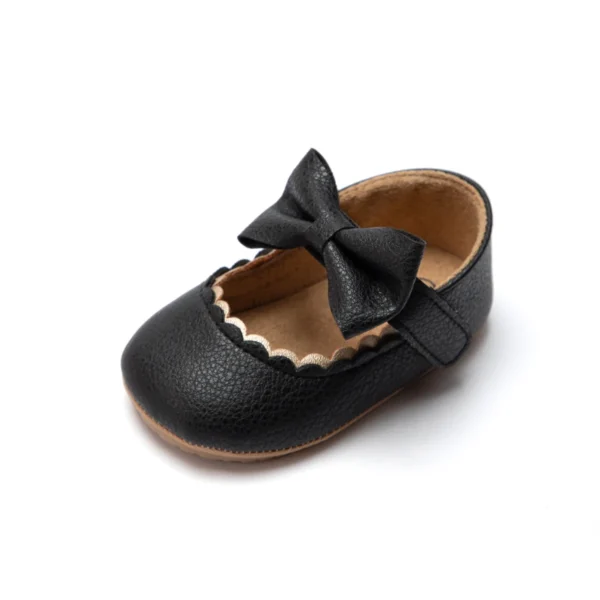 KIDSUN Baby Casual Shoes Infant Toddler Bowknot Non-slip Rubber Soft-Sole Flat PU First Walker Newborn Bow Decor Mary Janes - Image 5