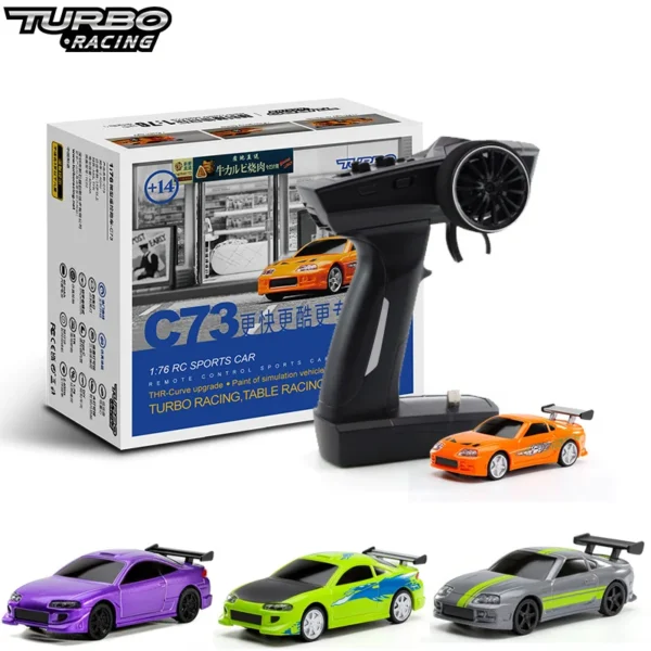 Turbo Racing 1:76 C64 C73 C72 C74 Drift RC Car With Gyro Radio Full Proportional Remote Control Toys RTR Kit For Kids and Adults - Image 2