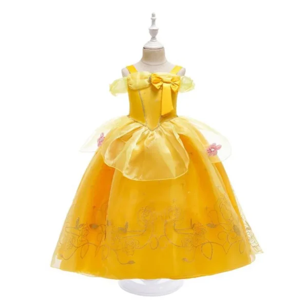 Kids Princess Dresses Girls Belle Party Costume Children Christmas Birthday Flower Clothes Beauty and the Beast Fancy Disguise - Image 2