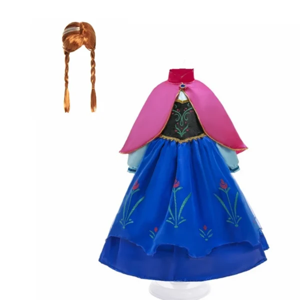 Princess Costume Girl Anna Dress 2 3 4 5 6 8 10 Years - Image 4