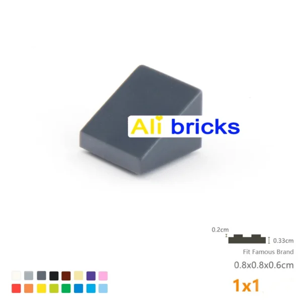 100pcs DIY Building Blocks Figure Smooth Bevel Bricks 1x1 Educational Creative Size Compatible With 54200 Toys for Children - Image 4
