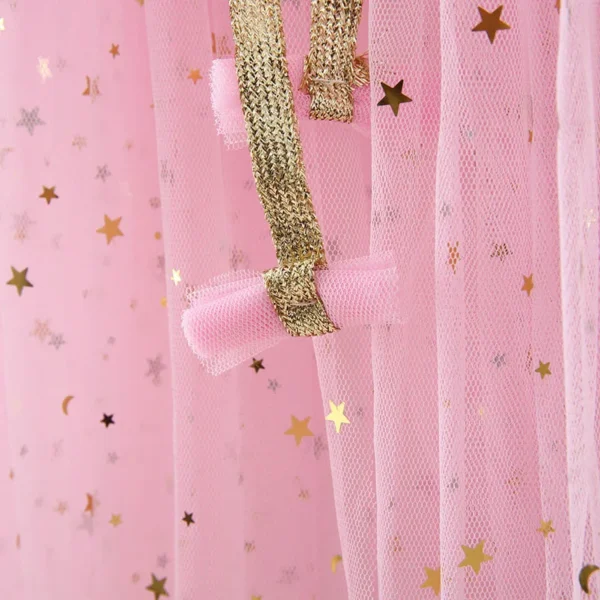 Little Girls Sequins Tulle Cape Children Princess Party Dress Up Cloaks Summer Thin Blue Pink White Halloween Birthday Costumes - Image 5
