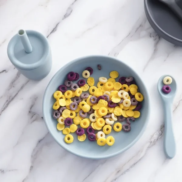 100%Food Safe Approve Silicone Children's Tableware Fashionable Round Food Plates Waterproof Training Bowl Baby Accessories - Image 6