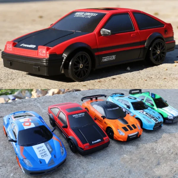 2.4G High speed Drift Rc Car 4WD Toy Remote Control AE86 Model GTR Vehicle Car RC Racing Cars Toy for Children Christmas Gifts - Image 5