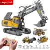 New 2.4G Remote Control Excavator Dump Truck RC Model Car Toy Professional Alloy Plastic Simulation Construction Vehicle for Kid