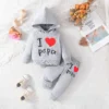 Girls Boy 3 -24 Months Cute Letter Long Sleeve Hoodie Tee Long Pants Outfit Toddler Infant Clothing Set Fashion Kids Wear - Image 5