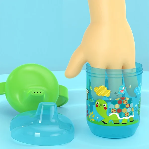 Cute Duckbill Cup Baby Learning Drinking Cup with Double Handle Flip Lid BPA Free Leakproof Infants Water Cups Bottle with Lid - Image 4