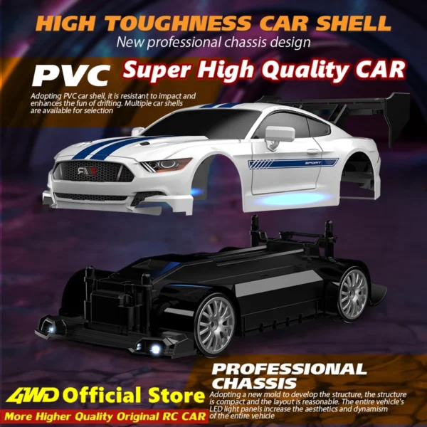 4WD RC Drift Car Remote Control GTRPRO AE86PRO Model 4x4 Racing RTR Radio Truck Vehicle Toy Gift for Boy Girl Children Kid Adult - Image 5