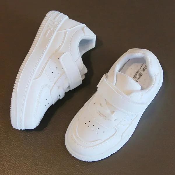 Tenis Sneakers Kids Spring/Autumn New Boys Girls Sports Shoes Casual Board Shoes Leather Soft Soled Children Small White Shoes - Image 3