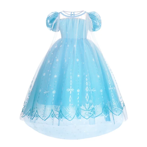 Disney Forzen Elsa Dress Kids Princess Cosplay Costume for Baby Girls Halloween Costume Girls 2-8 Years Christmas Birthday Gift - Image 4