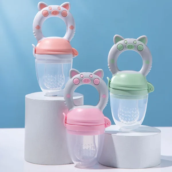 Baby Food Feeding Spoon Juice Extractor Fruit Feeder Pacifier Baby Feeding Bottle Silicone Gum Fruit Vegetable Bite Eat Feeder - Image 3