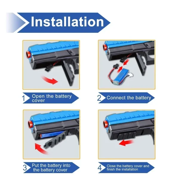 Electric gel ball blaster toy gun for birthday outdoor shooting game - Image 4
