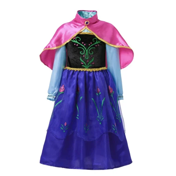 Snow Queen Girls Dress Princess Anna Elsa 2 Dresses Kids Fancy Children Vestidos Birthday Carnival Fancy Party Disguise - Image 3