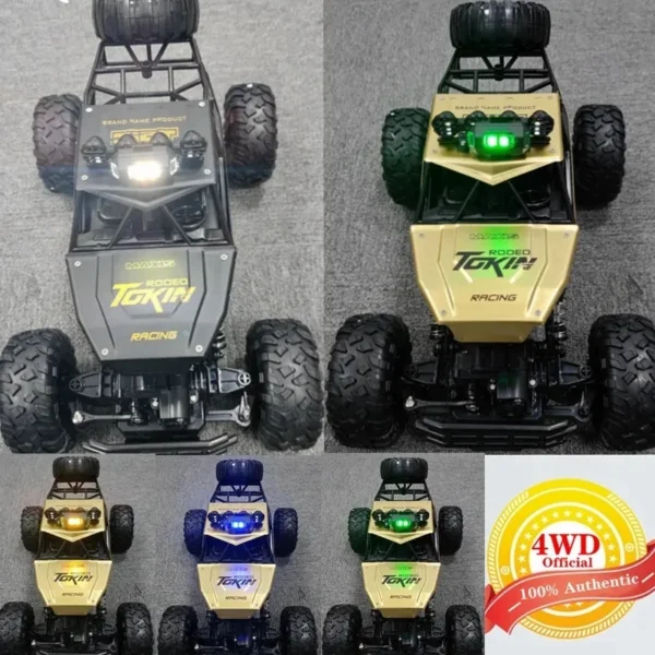 4WD RC Car Off Road 4x4 Remote Control Cars Radio Buggy Truck Racing Drift with Led Lights Toys Gift for Boys Girls Children Kid - Image 2