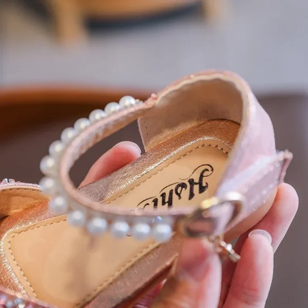 Toddler Girls Dress Shoes for Girls Princess Shoes Low Heels Toddler Soft Sole Glitter Shoes for Wedding Party - Image 6