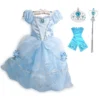 Children Princess Costume Party Fancy Flower Vestido New 2024 Christmas Birthday Carnival Dress Up Rapunzel Belle Disguise Frock - Image 2