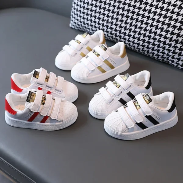Toddler Baby Kids Fashion Design Walking Shoes Sneakers White Non-slip Casual Shoes Boys Girls Breathable Outdoor Sport Shoes - Image 5