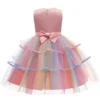 Girl Unicorn Dress Children Party Birthday Princess Costume Sleeveless Trailing Wedding Christmas Outfit Kids Girl Clothing - Image 5