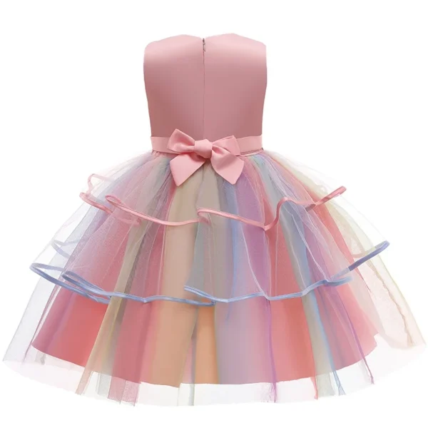 Girl Unicorn Dress Children Party Birthday Princess Costume Sleeveless Trailing Wedding Christmas Outfit Kids Girl Clothing - Image 5