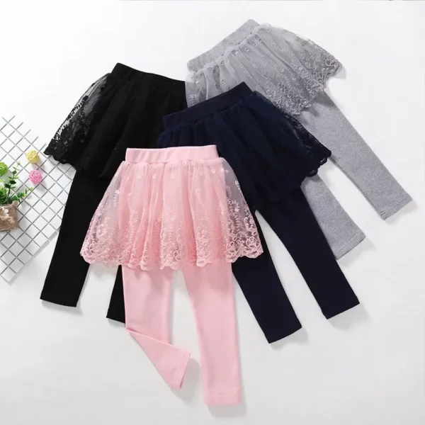 New Baby Girls Leggings Lace Princess Skirt-pants Spring Autumn Children Slim Skirt Trousers for 2-7 Years Kids Clothes - Image 5