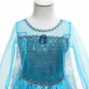 Disney Girls Elsa Princess Dress for Long Sleeve Kids Birthday Cosplay Frozen Costume Fancy 2024 Carnival Dress Up Party Costume - Image 5