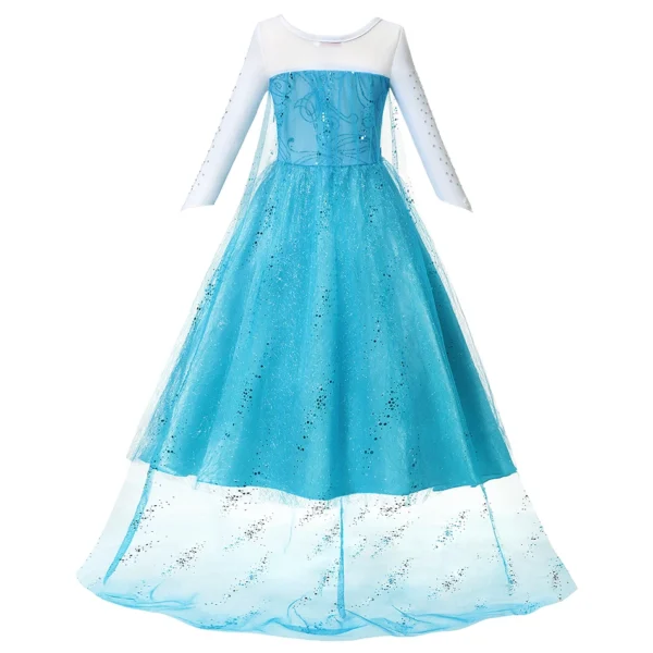 Disney Fancy Queen Frozen Elsa Anna Costume Girls Princess Dress Toddler Halloween Cosplay Party Vesidos For 2-10 Years - Image 3