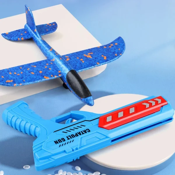 Airplane Launcher Toys Kids Catapult Guns Aircraft Shooting Toy Outdoor Sports Flying Foam Plane Launcher Gifts for Boys Girls - Image 5