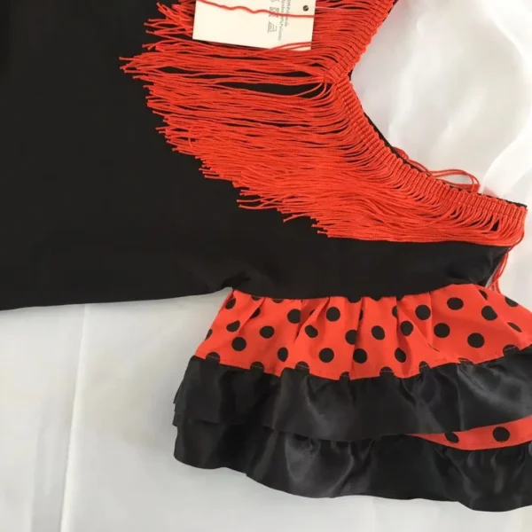 Girls Dress Beautiful Spanish Flamenco Dancer Costume Childrens April Sevilla Performances Dance Outfit - Image 4