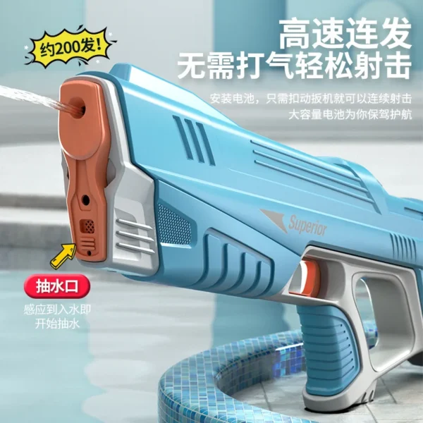 Electric Water Gun Toys Bursts Children's High-pressure Strong Charging Energy Water Automatic Water Spray Children's Toy Guns - Image 4