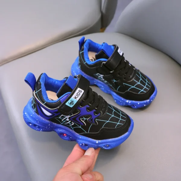 Disney LED Casual Sneakers Red Black For Spring Boys Spiderman Mesh Outdoor Shoes Children Lighted Non-slip Shoes Size 21-30 - Image 6