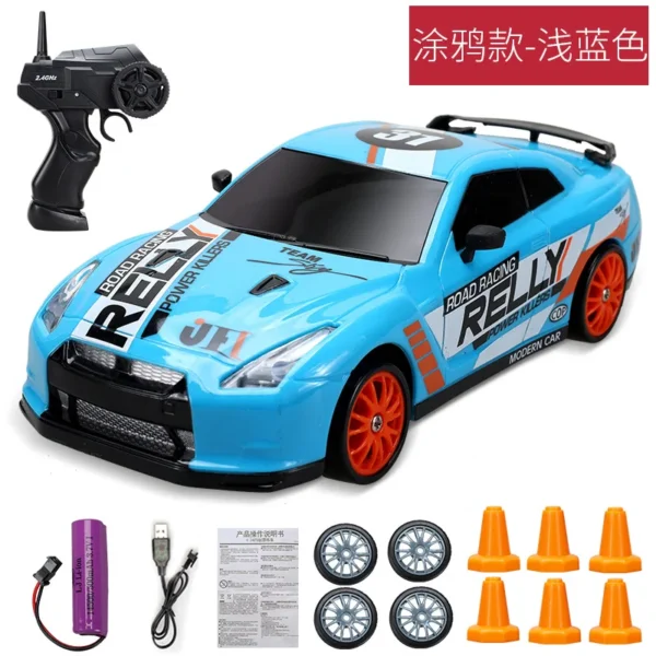2.4G High speed Drift Rc Car 4WD Toy Remote Control AE86 Model GTR Vehicle Car RC Racing Cars Toy for Children Christmas Gifts - Image 3