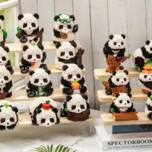 Mini Cute Creative Panda Micro Building Blocks 3D Diamond Model Animals Bricks DIY City Construction Toys for Children Kids Gift