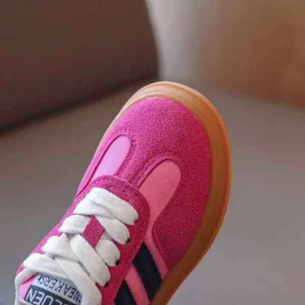 Kid Suede Color Splicing Casual Shoes Girl Boy Lace Up Sneakers 2022 Autumn Child Walk Runing Sport Trainers Size 26-37 - Image 5