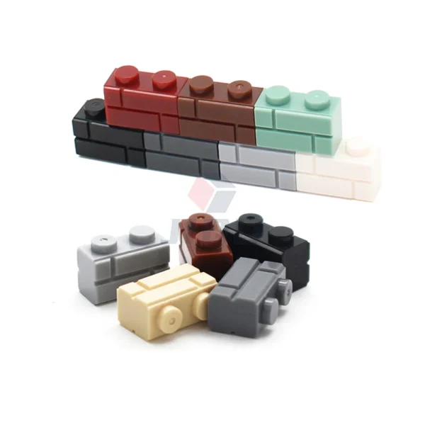 MOC 1x2 1x3 1x4 L Dots Masonry Profile Thick Brick Creative Figures House Contruction Building Blocks Toy Compatible 98283 15533 - Image 2